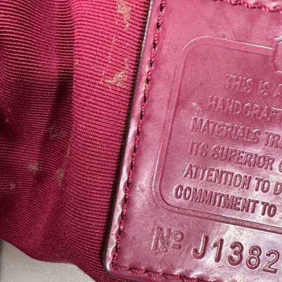 Y2k Coach Signature Python Stripe‎ Tote Bag Raspberry - Picture 7 of 14